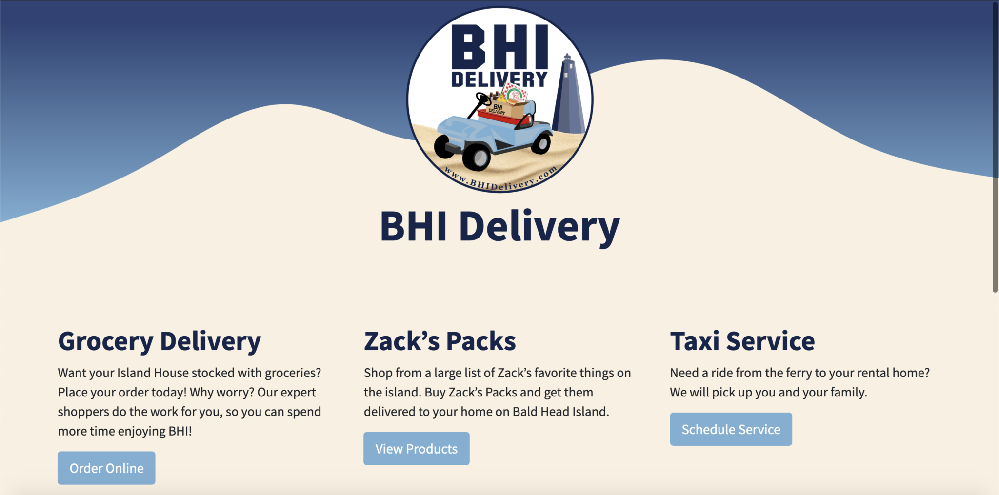 BHI Delivery Website